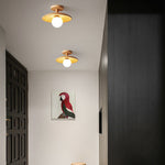 NordicWood | Stylish Elegant Wooden Semi-Flush Mount Ceiling Light 3