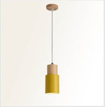 Nordic Macaron | Cylinder Pendant Light with Adjustable Height & Wood Accents | Modern Minimalist Design for Warm Illumination 10