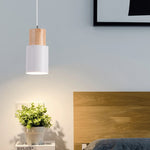 Nordic Macaron | Cylinder Pendant Light with Adjustable Height & Wood Accents | Modern Minimalist Design for Warm Illumination 6