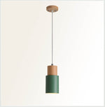 Nordic Macaron | Cylinder Pendant Light with Adjustable Height & Wood Accents | Modern Minimalist Design for Warm Illumination 9