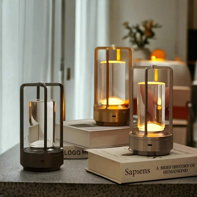 NordicaGlow | Scandinavian Wireless LED Table Lamp with Touch Sensor | Dimmable Lighting for Cozy Ambiance 0