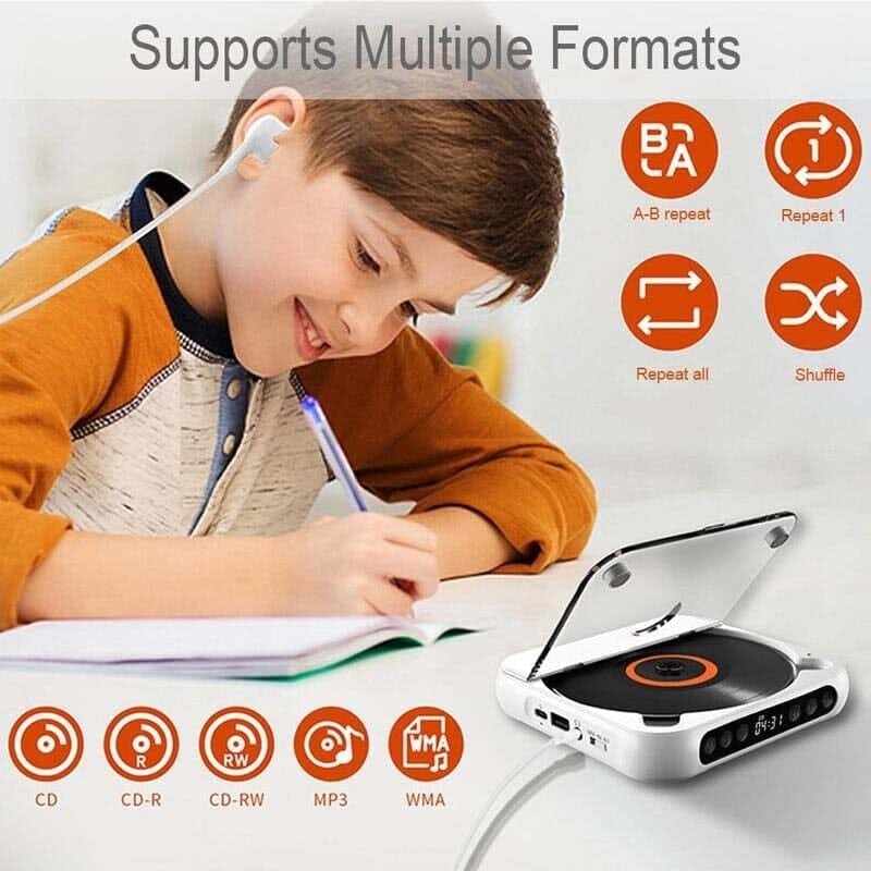 Noxord | Portable CD Player with Bluetooth & Long-lasting Battery Life | Compact Design for Music Lovers 4