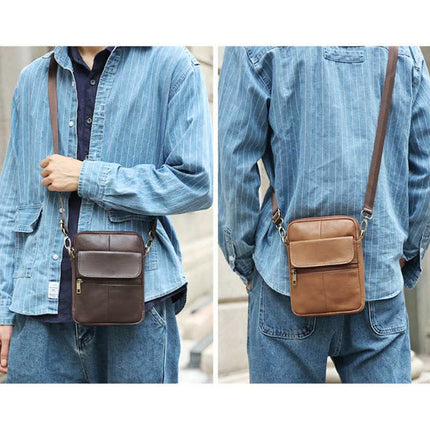 Crossbody Bag for Men, Leather Sling Bag for Phone and Cards – image 5