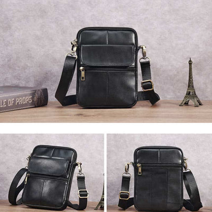 Crossbody Bag for Men, Leather Sling Bag for Phone and Cards – image 9