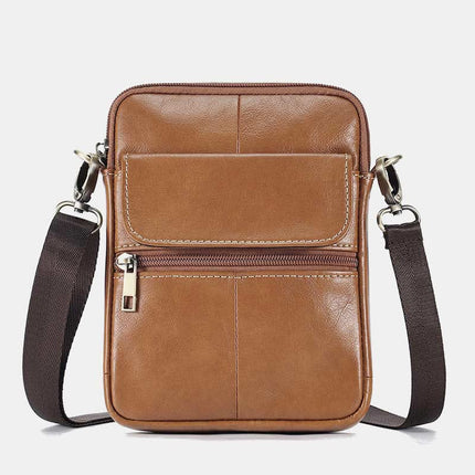 Crossbody Bag for Men, Small Genuine Leather Crossbody Bag with 6 Compartments – image 12