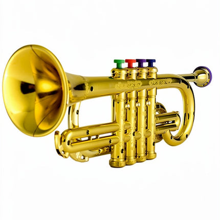 Toy Trumpet for Children with 4 Colored Keys, ABS Plastic Trumpet Toy with 4 Notes