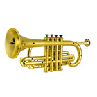 Toy Trumpet for Children with 4 Colored Keys, Toy Musical Instrument, ABS Plastic Trumpet Toy with 4 Notes