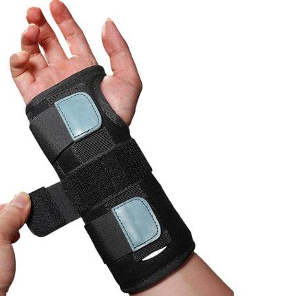 Wrist Brace for Sprain and Carpal Tunnel with Aluminum Stay, Wrist Splint with 3 Straps for Wrist Support at Night