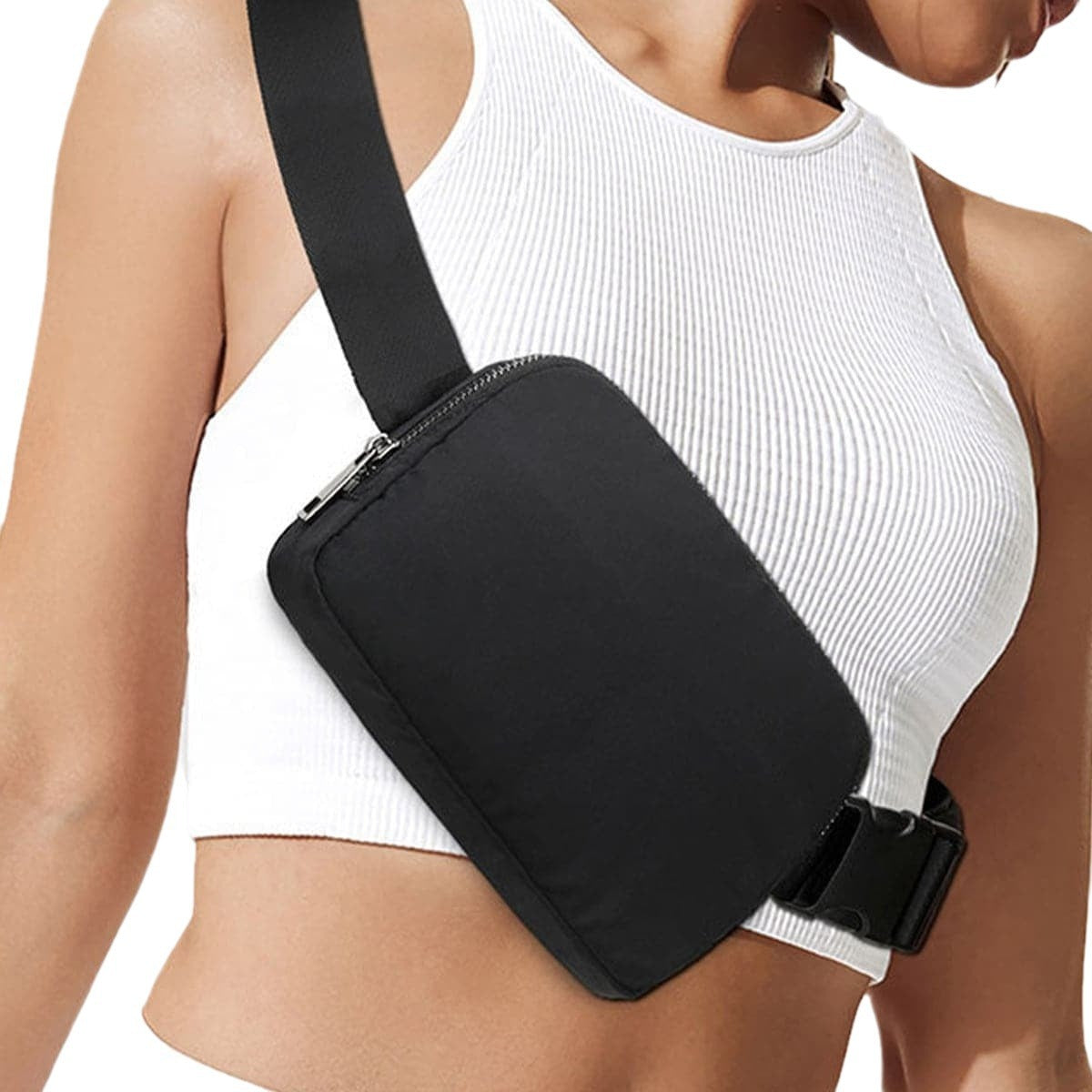 Tuzwa Water-Resistant Waist Bag – Adjustable Fanny Pack with Spacious Storage, Lightweight Belt Bag for Travel, Gym & Everyday Use