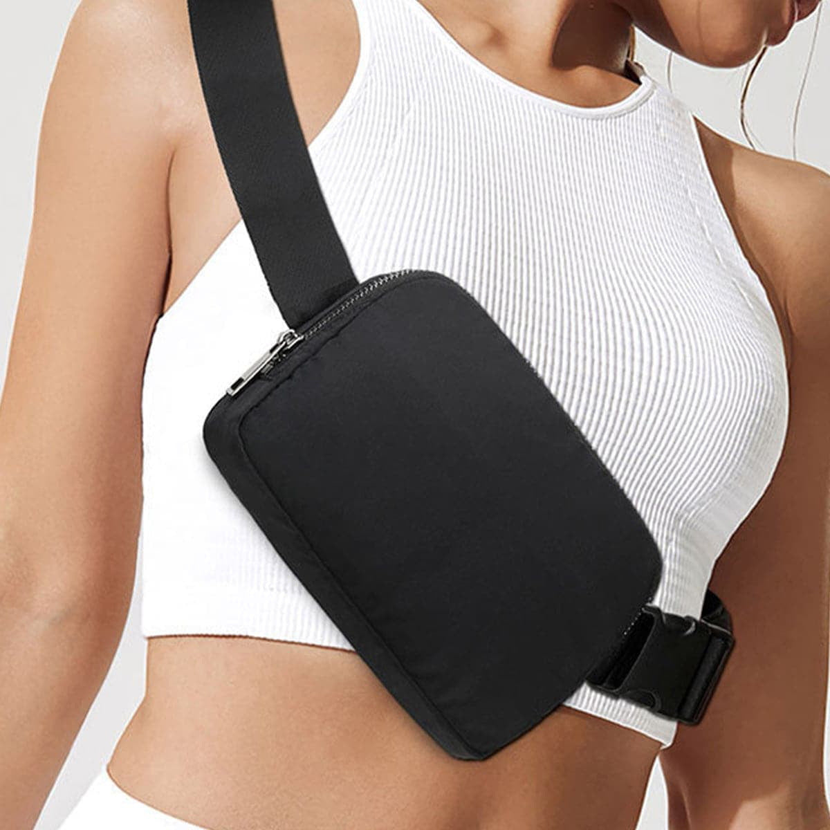 Tuzwa Water-Resistant Waist Bag – Adjustable Fanny Pack with Spacious Storage, Lightweight Belt Bag for Travel, Gym & Everyday Use
