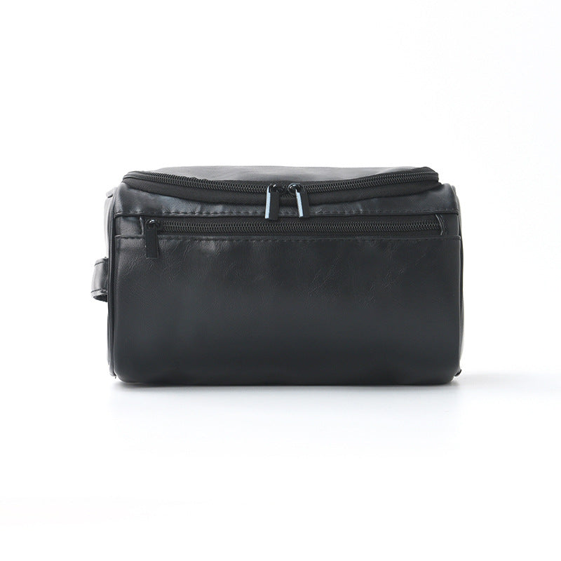 Tuzwa Leather Cosmetic Bag – Water-Repellent Travel Makeup & Toiletry Organizer with Zipper Pocket, Spacious Storage
