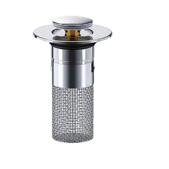 Odor Isolation Sink Stopper | Pop-Up Drain Stopper with Strainer | Effortless Cleaning for a Fresh Bathroom or Kitchen 0