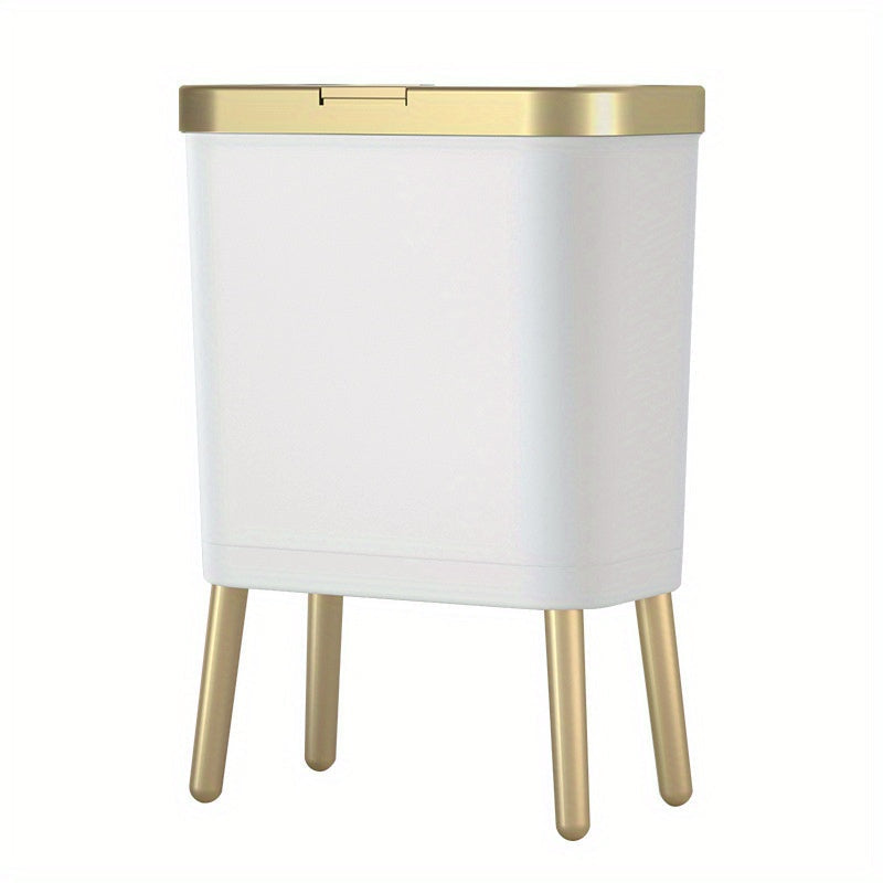 Odour-Sealing Trash Can | 15L Stylish Waste Bin with Elevated Legs for Modern Homes 0