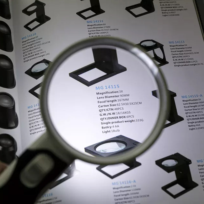 Optical Magnifying Glass | 20X Magnifier with LED Light | Enhanced Clarity for Reading Small Text 4
