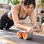 Ab Roller Wheel for Abs Workout, Abdominal Roller with Auto Rebound Spring, Core Trainer and Ab Wheel for Home Gym