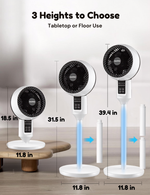 Oscillating Table Fan with Remote Control & Quiet Operation | Versatile Cooling for Home and Office 7