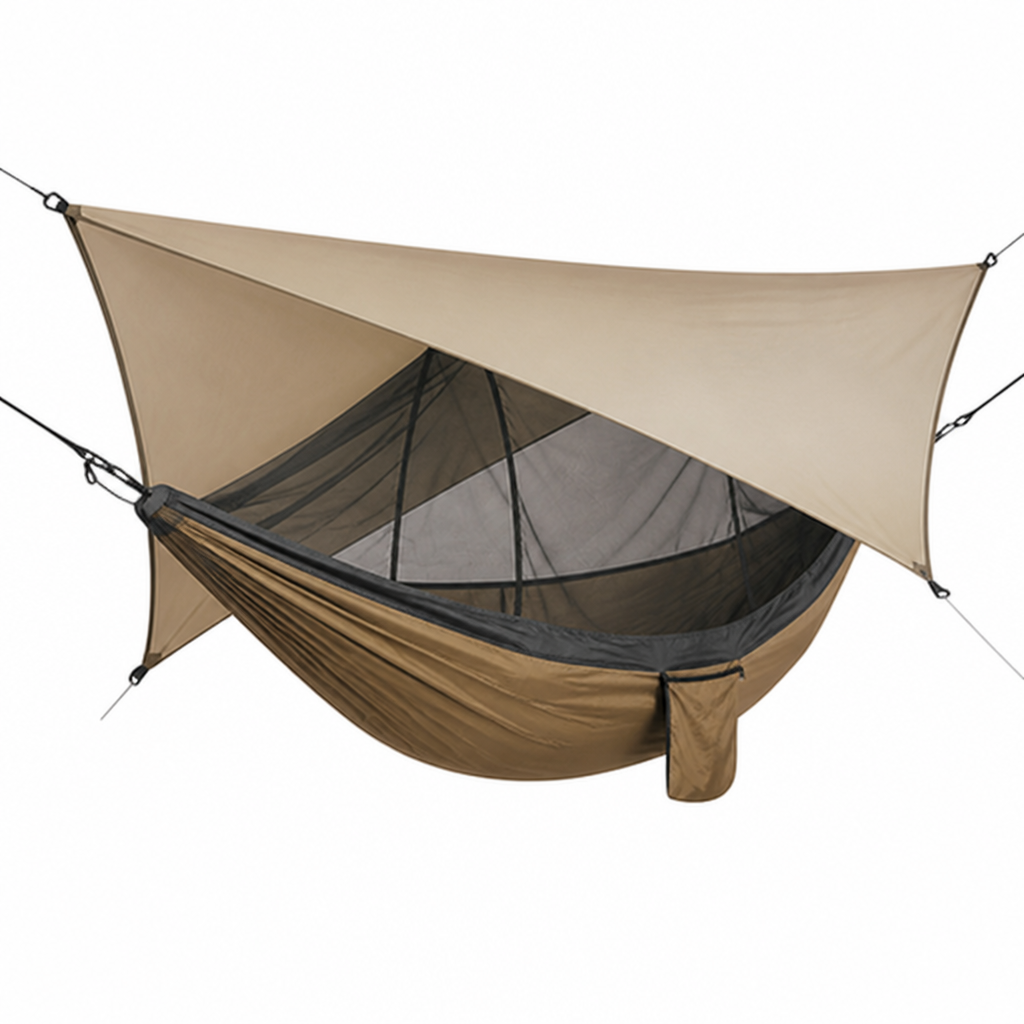 Outdoor Camping Hammock with Canopy & Insect Netting | Durable Shelter for Two 0