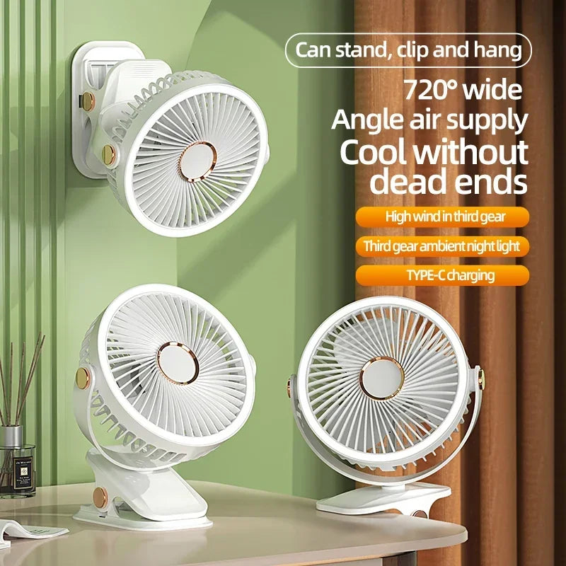 Outdoor Clip-On Rechargeable Cooling Fan with Adjustable Wind Speed | Portable Fan for Instant Relief 5