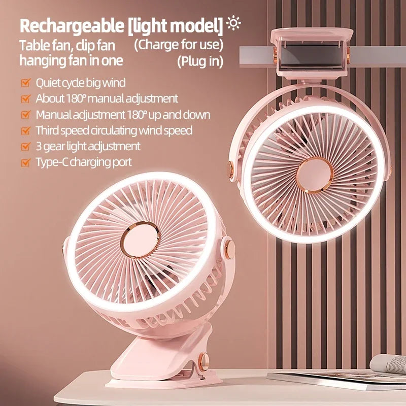 Outdoor Clip-On Rechargeable Cooling Fan with Adjustable Wind Speed | Portable Fan for Instant Relief 6