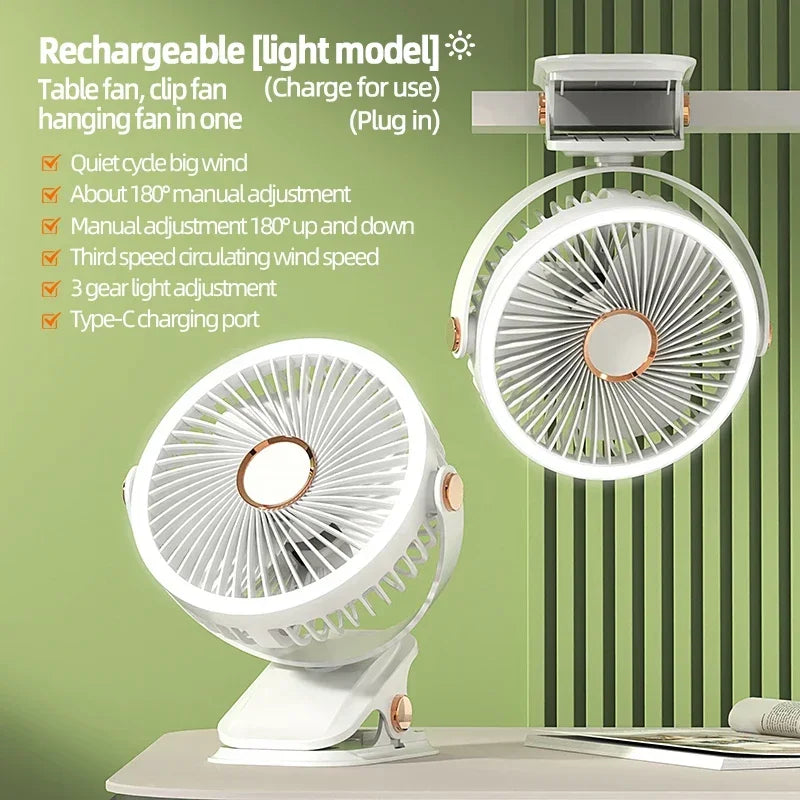Outdoor Clip-On Rechargeable Cooling Fan with Adjustable Wind Speed | Portable Fan for Instant Relief 7