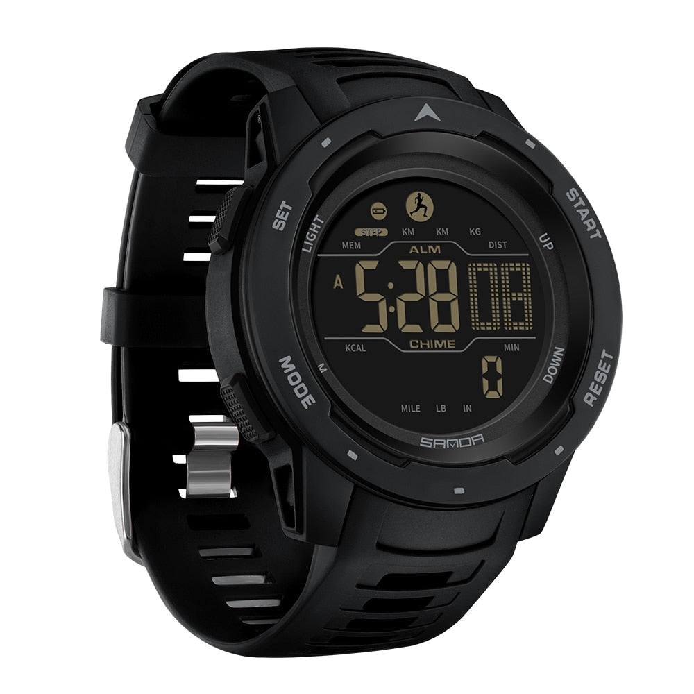 Outdoor Companion | Waterproof Digital Watch with Built-In Pedometer | Rugged Design for Active Lifestyles 0