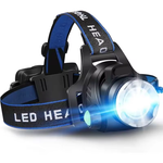 Outdoor Essentials | Waterproof LED Headlamp with Zoom & Rechargeable Battery | Perfect for Hiking and Camping 0