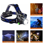 Outdoor Essentials | Waterproof LED Headlamp with Zoom & Rechargeable Battery | Perfect for Hiking and Camping 4
