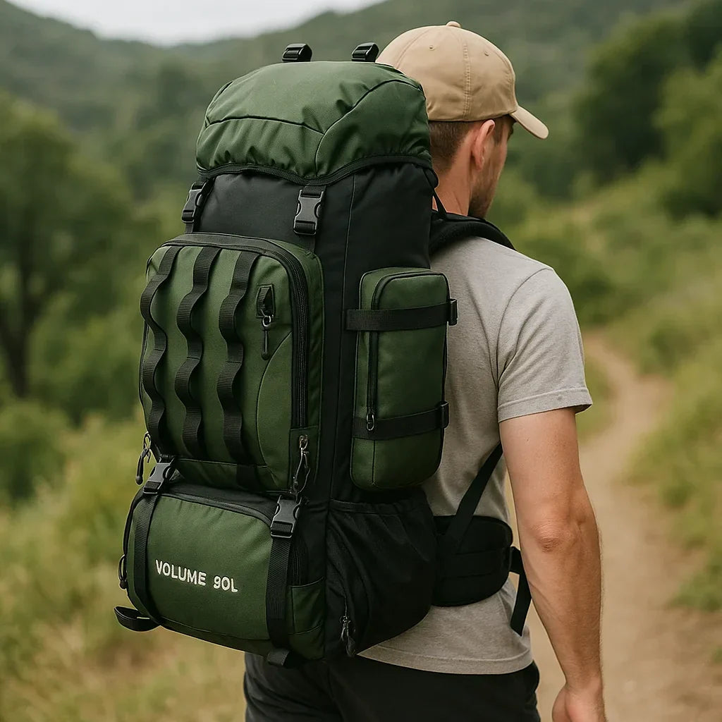 Outdoor Explorer | 90L Waterproof Hiking Backpack with Ergonomic Comfort | Lightweight Travel Pack for Ultimate Durability 0