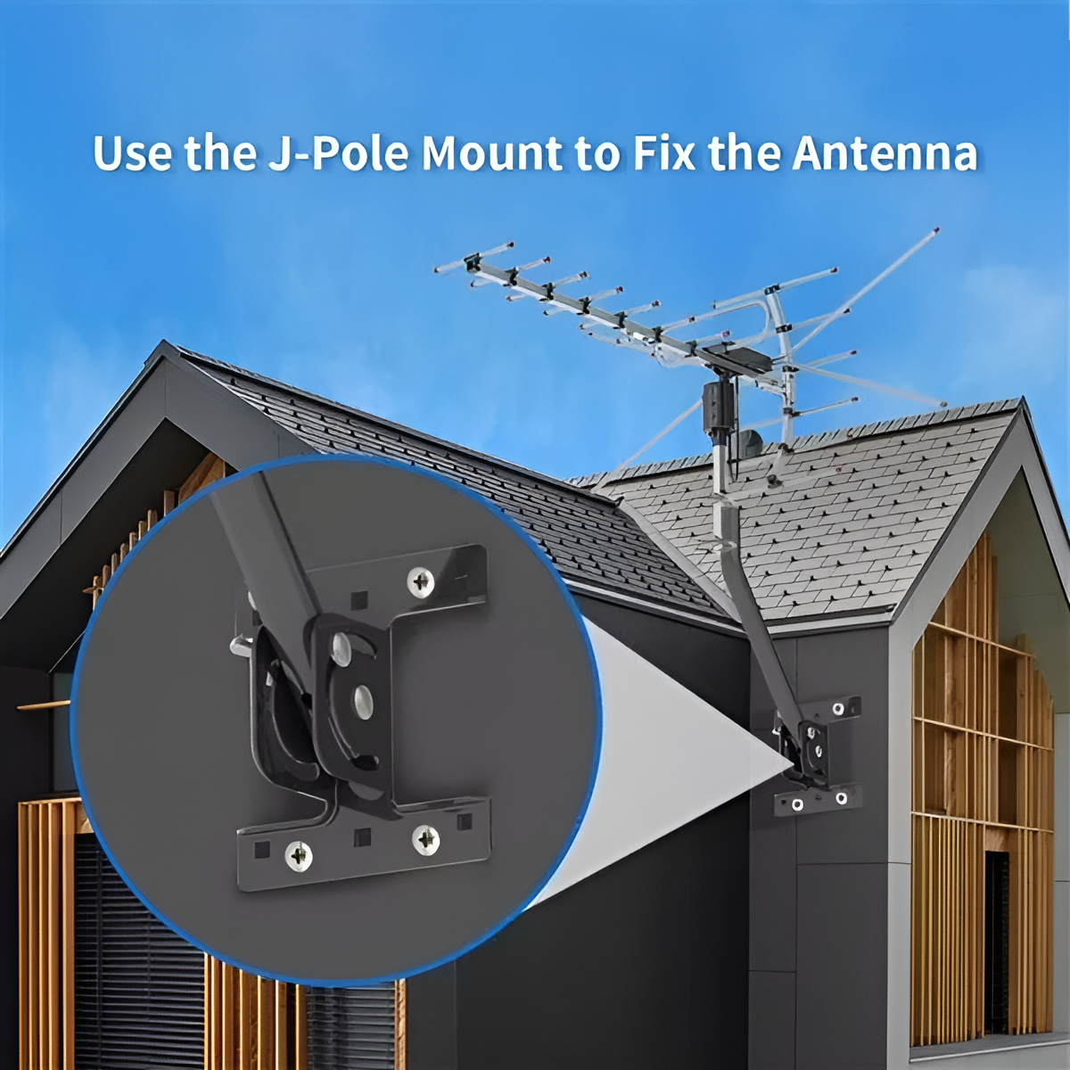 Outdoor HD TV Antenna | 360-Degree Motorized Rotation with Smart Signal Processor | Durable Design for Clear Reception 4