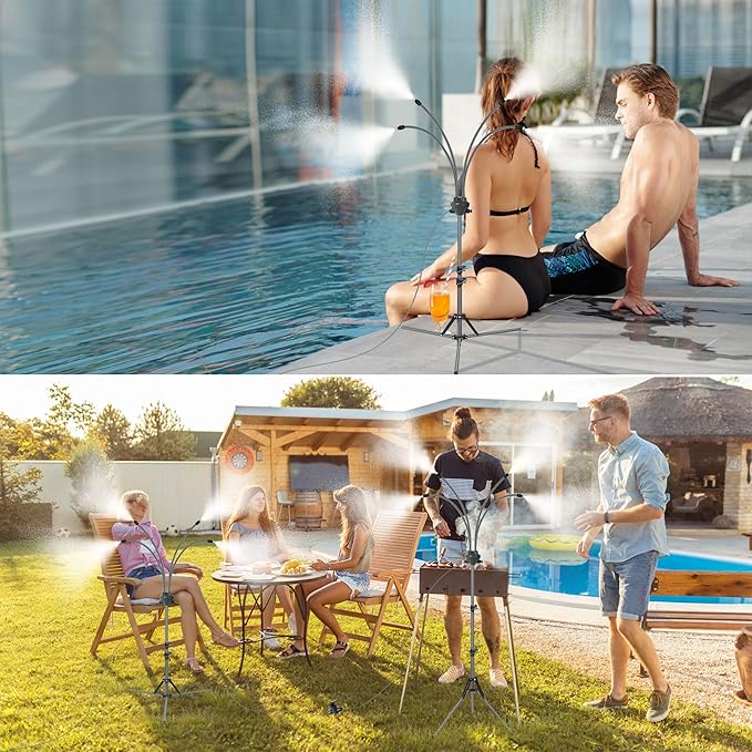 Outdoor Misting System | Adjustable Height Patio Mister for Versatile Cooling 4