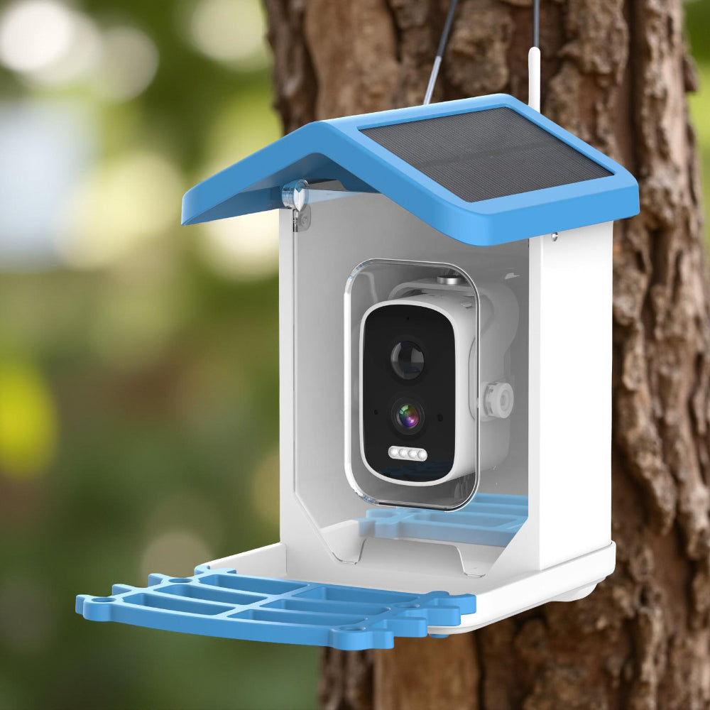 Outdoor Smart Bird Feeder Camera with HD Video & Solar Roof | Ideal for Birdwatching 0