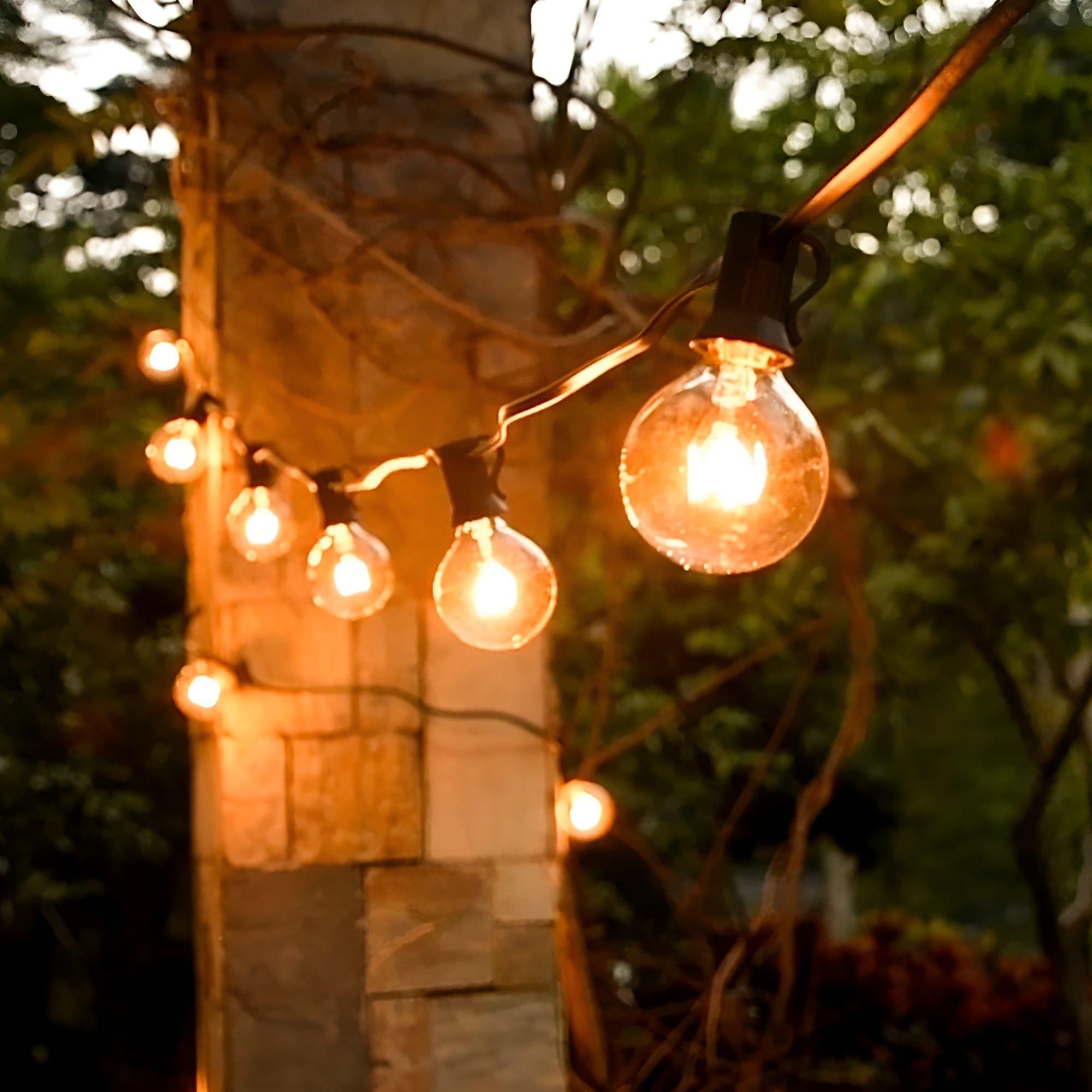 Outdoor String Lights with Warm White LED Bulbs | Waterproof & Energy Efficient for Versatile Patio Decoration 0