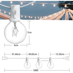 Outdoor String Lights with Warm White LED Bulbs | Waterproof & Energy Efficient for Versatile Patio Decoration 7