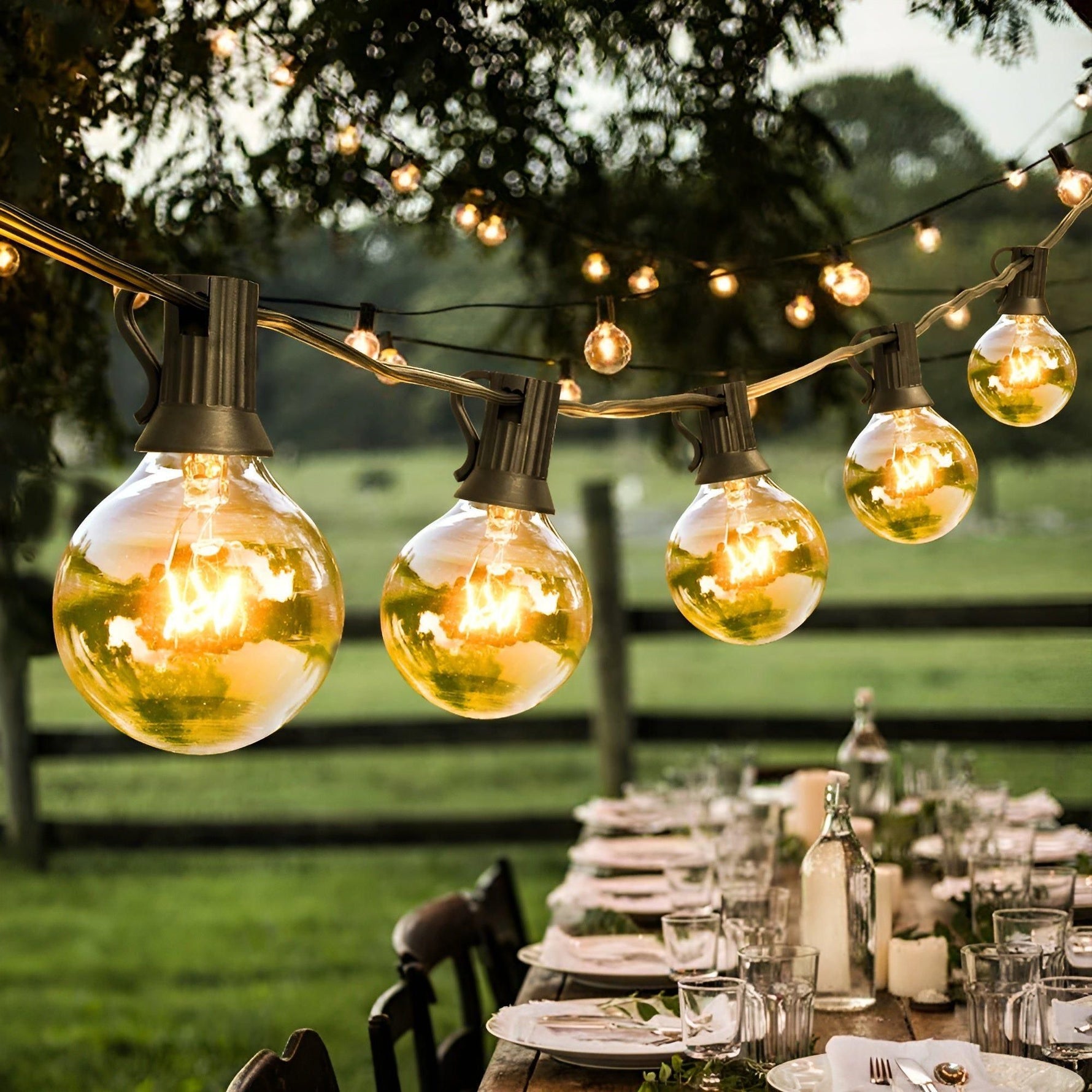 Outdoor String Lights with Warm White LED Bulbs | Waterproof & Energy Efficient for Versatile Patio Decoration 9