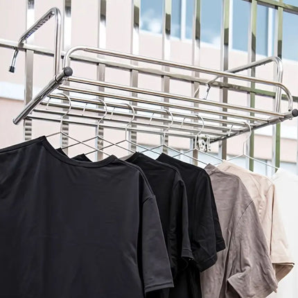 Drying Rack for Balcony and Patio, Foldable Clothes Drying Rack