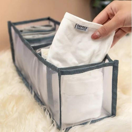 Drawer Organizer for Underwear 3 Pack, Foldable Nylon Mesh Storage Boxes for Bras and Socks – image 4