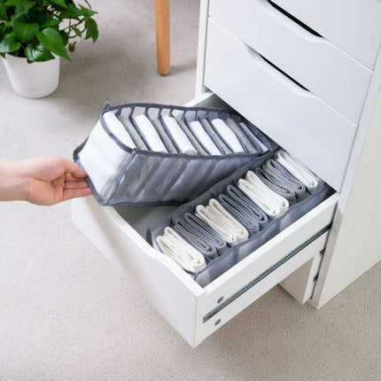 Drawer Organizer for Underwear 3 Pack, Foldable Nylon Mesh Storage Boxes for Bras and Socks – image 6