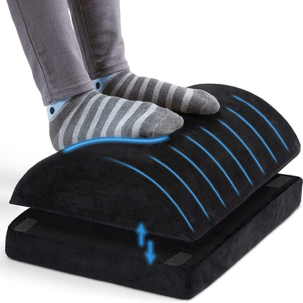 Under Desk Foot Rest, Curved Office Footrest for Home Office