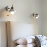 Pastel Wall Lamp | Cozy Bedroom & Living Room Lighting with Soft Glow | Stylish Iron and Wood Design for Relaxation 8