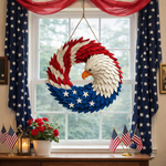 Patriotic Eagle Wreath | Stunning Evergreen Wall Decoration for Home Elegance 1