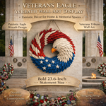 Patriotic Eagle Wreath | Stunning Evergreen Wall Decoration for Home Elegance 2