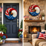 Patriotic Eagle Wreath | Stunning Evergreen Wall Decoration for Home Elegance 4