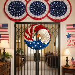 Patriotic Eagle Wreath | Stunning Evergreen Wall Decoration for Home Elegance 6