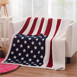 Patriotic Fleece Blanket | American Flag Design with Ultra-Soft Backing | Cozy Throw for Comfort and Warmth 2