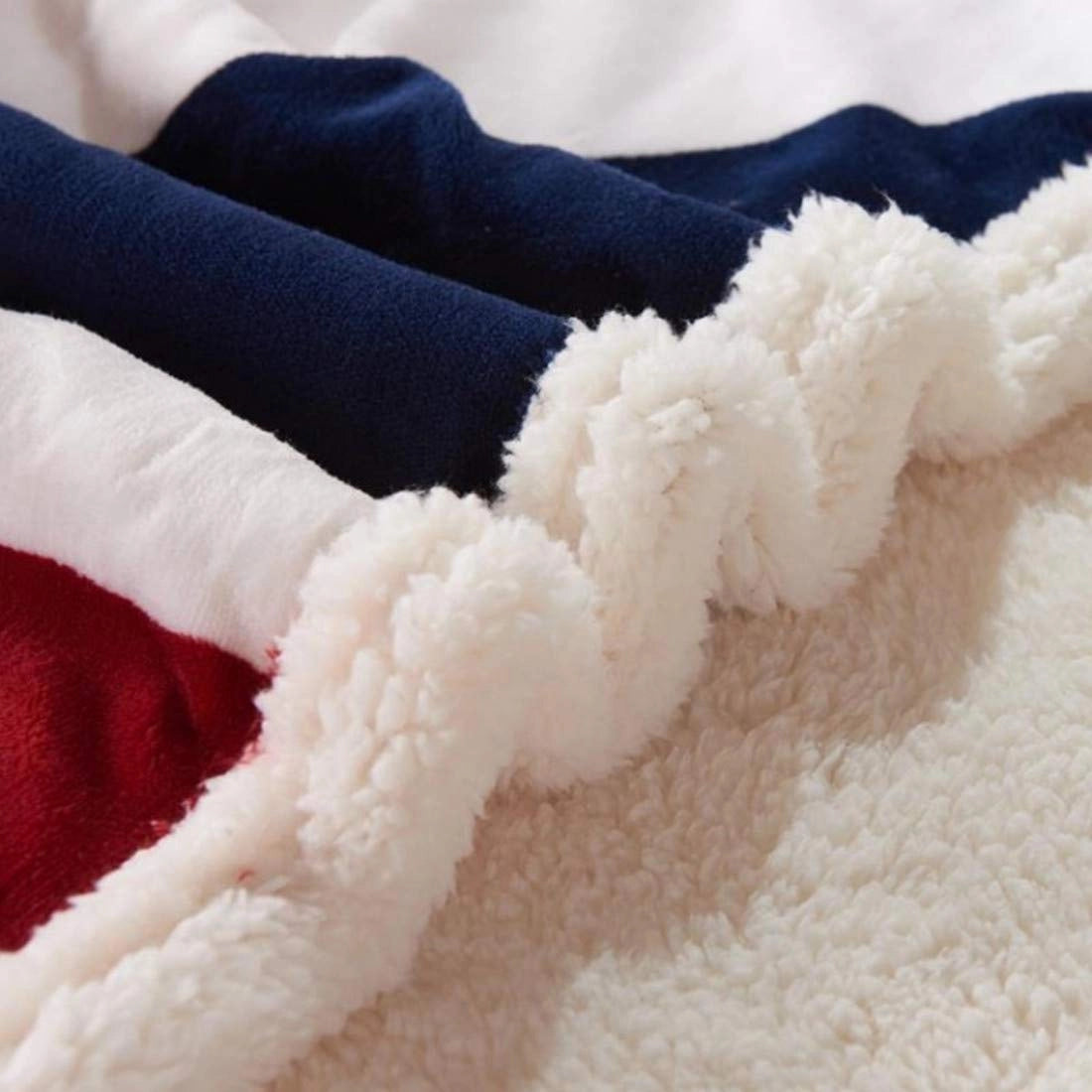 Patriotic Fleece Blanket | American Flag Design with Ultra-Soft Backing | Cozy Throw for Comfort and Warmth 5