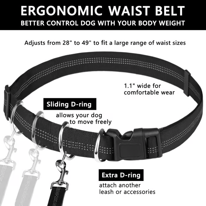 PawsFree Pro | Hands-Free Dog Leash with Adjustable Hip Belt | Enjoy Stress-Free Walks and Runs 4