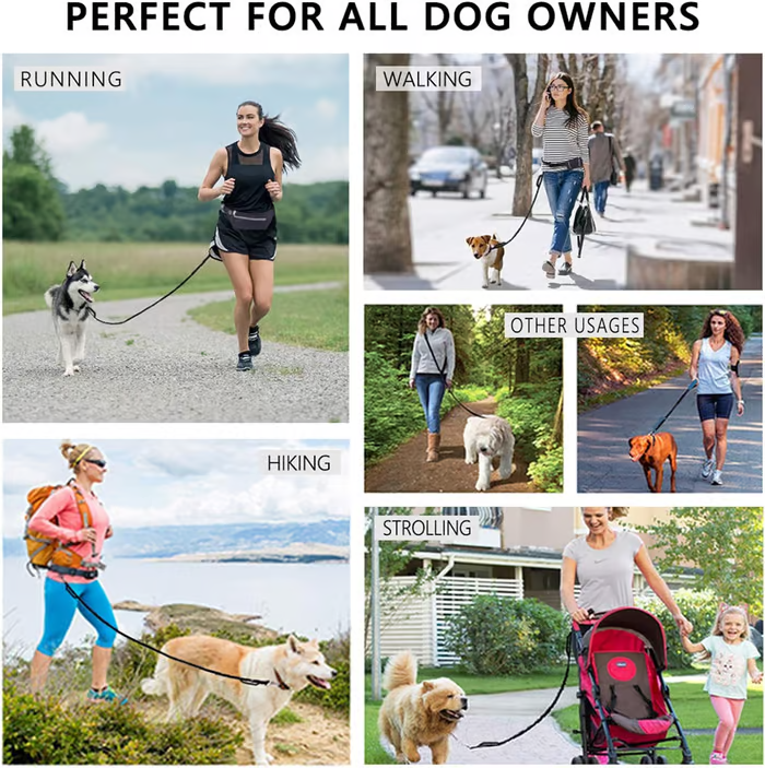 PawsFree Pro | Hands-Free Dog Leash with Adjustable Hip Belt | Enjoy Stress-Free Walks and Runs 6