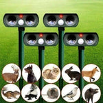 Tuzwa Solar Ultrasonic Deer Repeller – PIR Motion Sensor, 30 ft Range, 110° Detection, Weather-Resistant Animal Deterrent