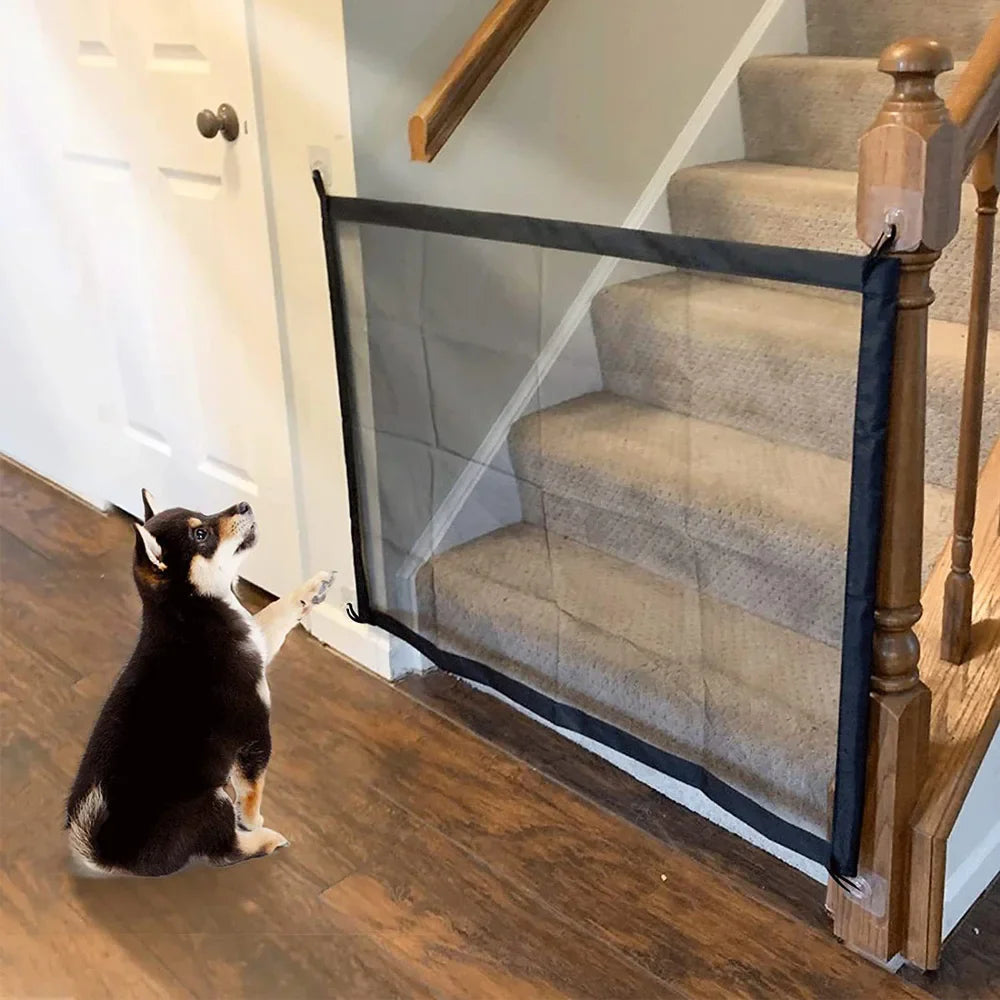 Pet Safety Series | Dog Gate Indoor with Easy Installation | Portable Mesh Barrier for Secure Spaces 0