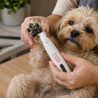 Dog Hair Trimmer for Paws, Face and Ears, Cordless Quiet Pet Hair Trimmer with LED Light, Rechargeable Cat Hair Trimmer